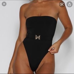 NWT!! MESHKI BLACK ONE-PIECE SWIMSUIT SZ M